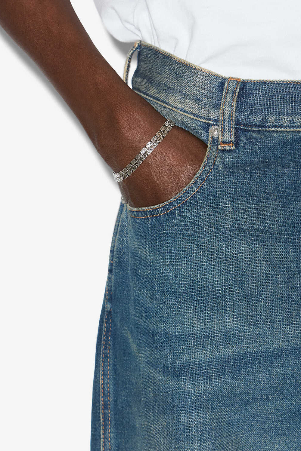 Elsy marbled brass bracelet - Silver - Man - 2