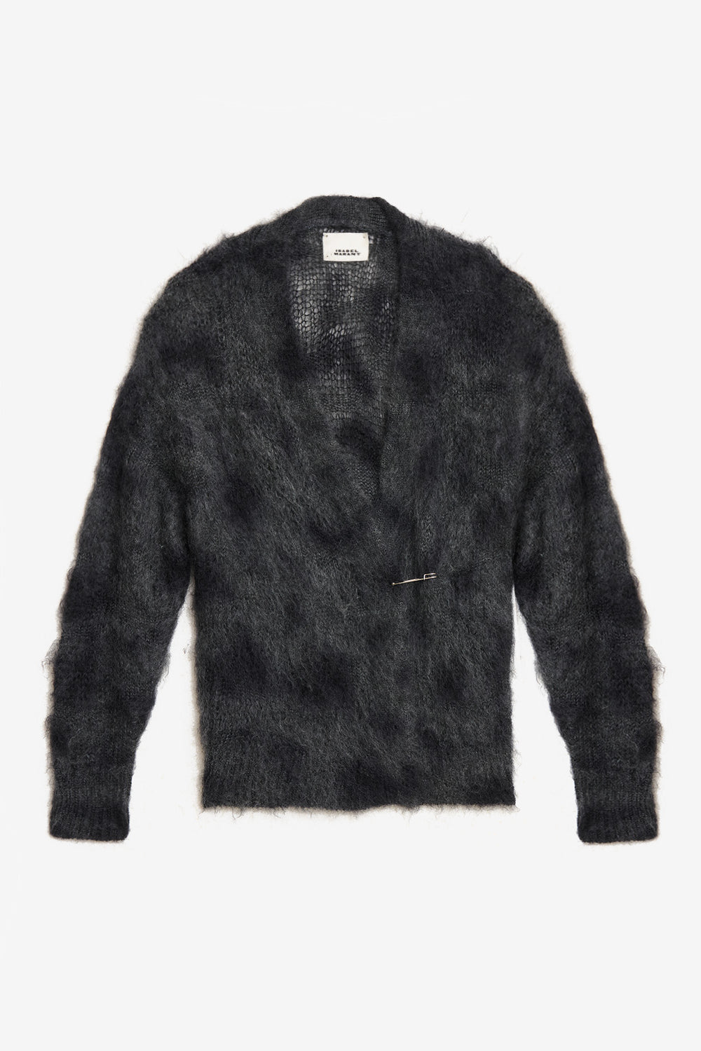 Wickelcardigan mylen aus kid mohair - Anthracite - Woman - 1