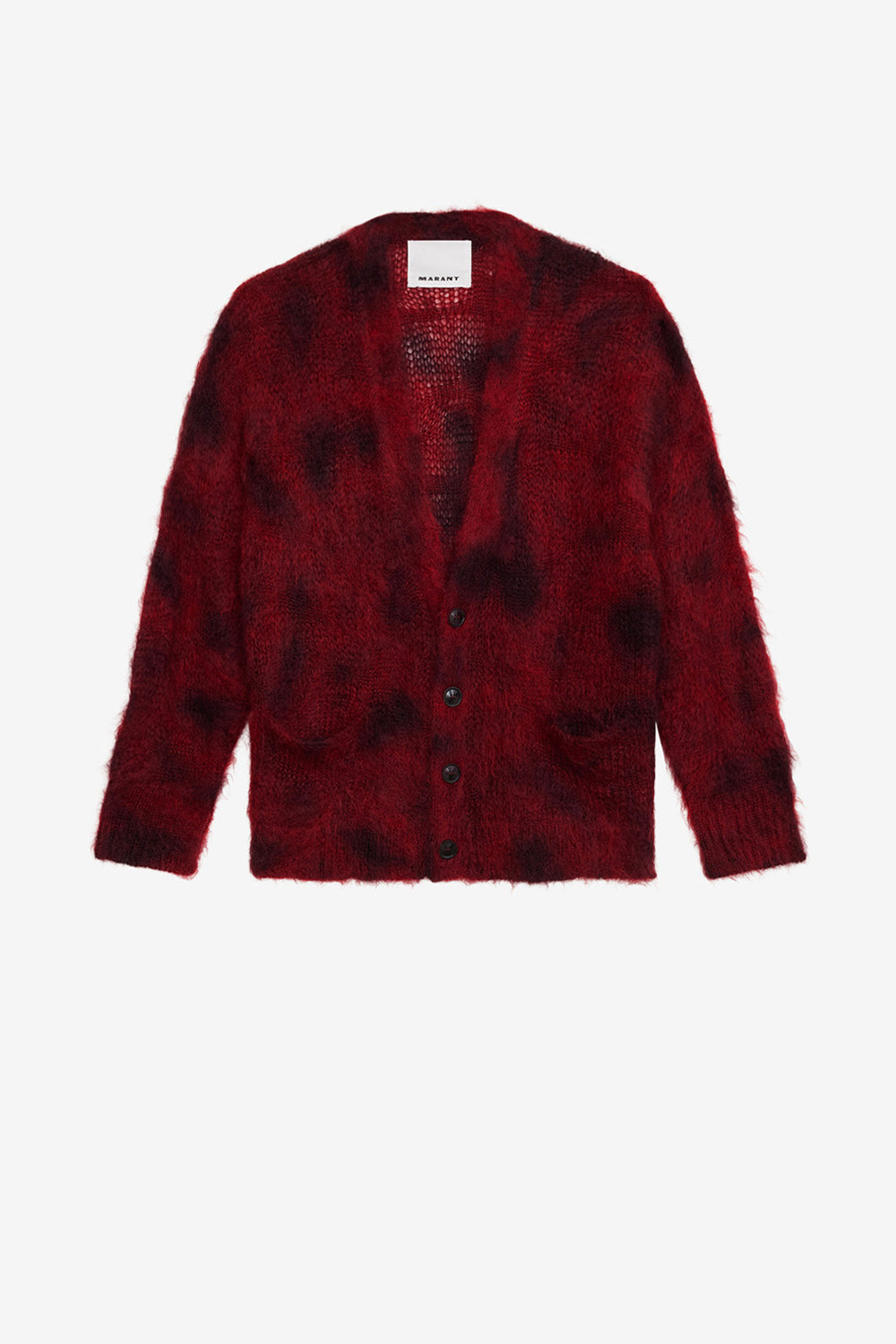 Mahel 키드 모헤어 소재의 롱 가디건 - Deep red - Man - 1