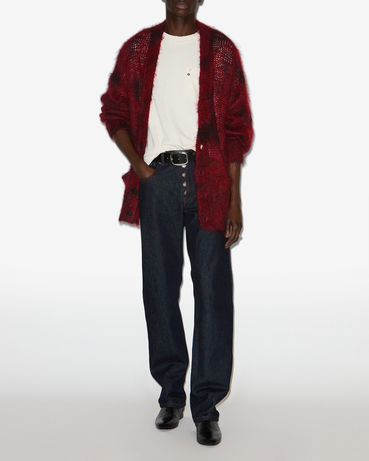 Mahel 가디건 Man Deep red 4