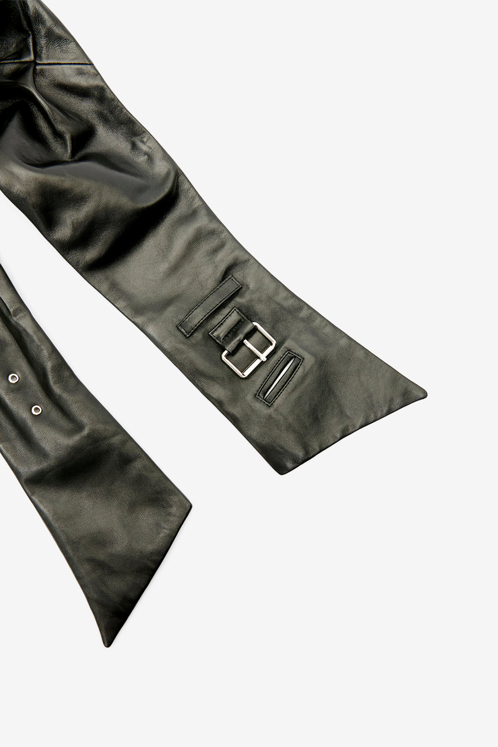 Cintura larga caren in morbida pelle - Nero - Woman - 2