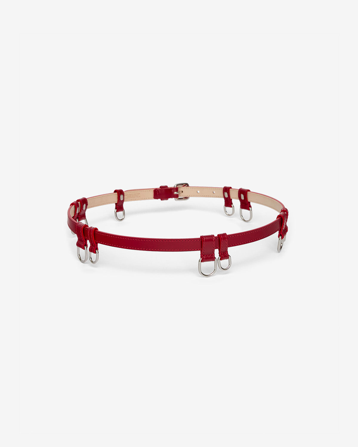 Chelsea belt Woman Deep red - silver 2