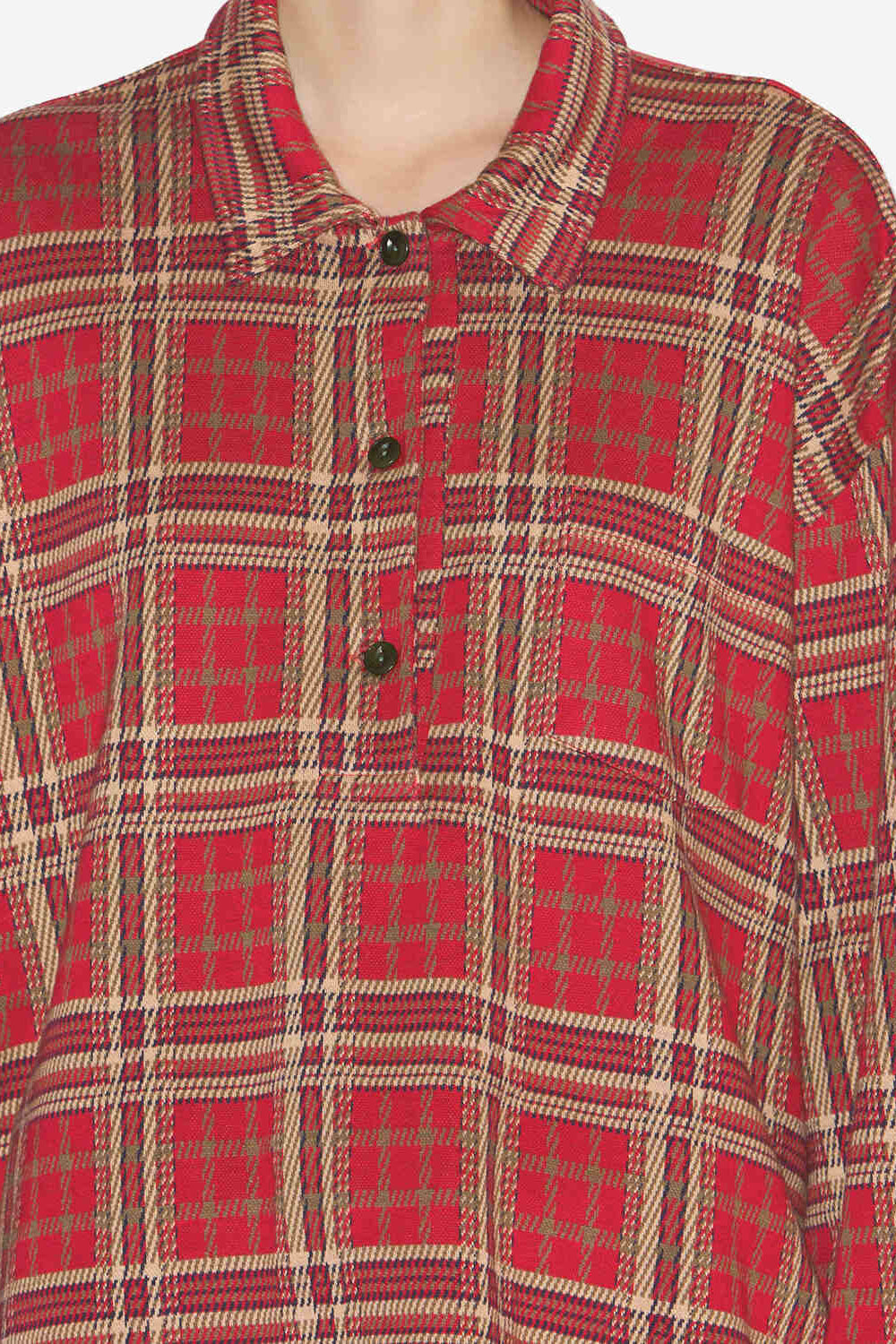 Bruna plaid blouse - Red - Woman - 3