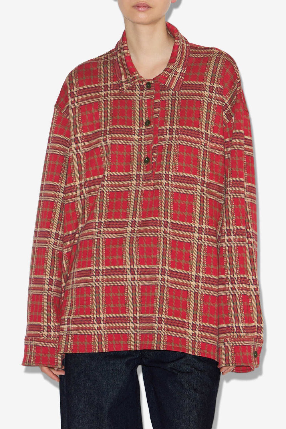 Bruna plaid blouse - Red - Woman - 4