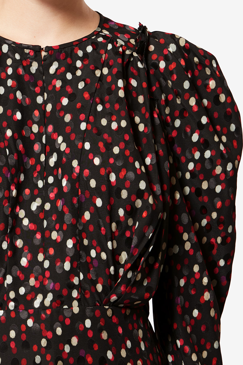 Zarga ポルカドットプリント入り シルク トップス - Black-red - Woman - 3