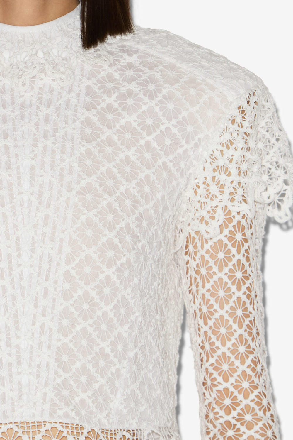 Ludivine lace top - Ecru - Woman - 3