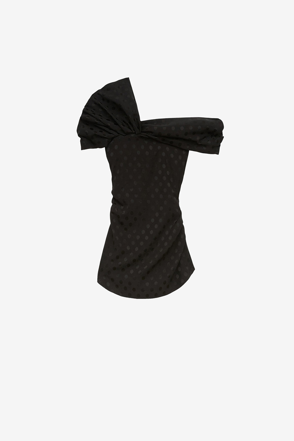 Esen draped silk top - Black - Woman - 1