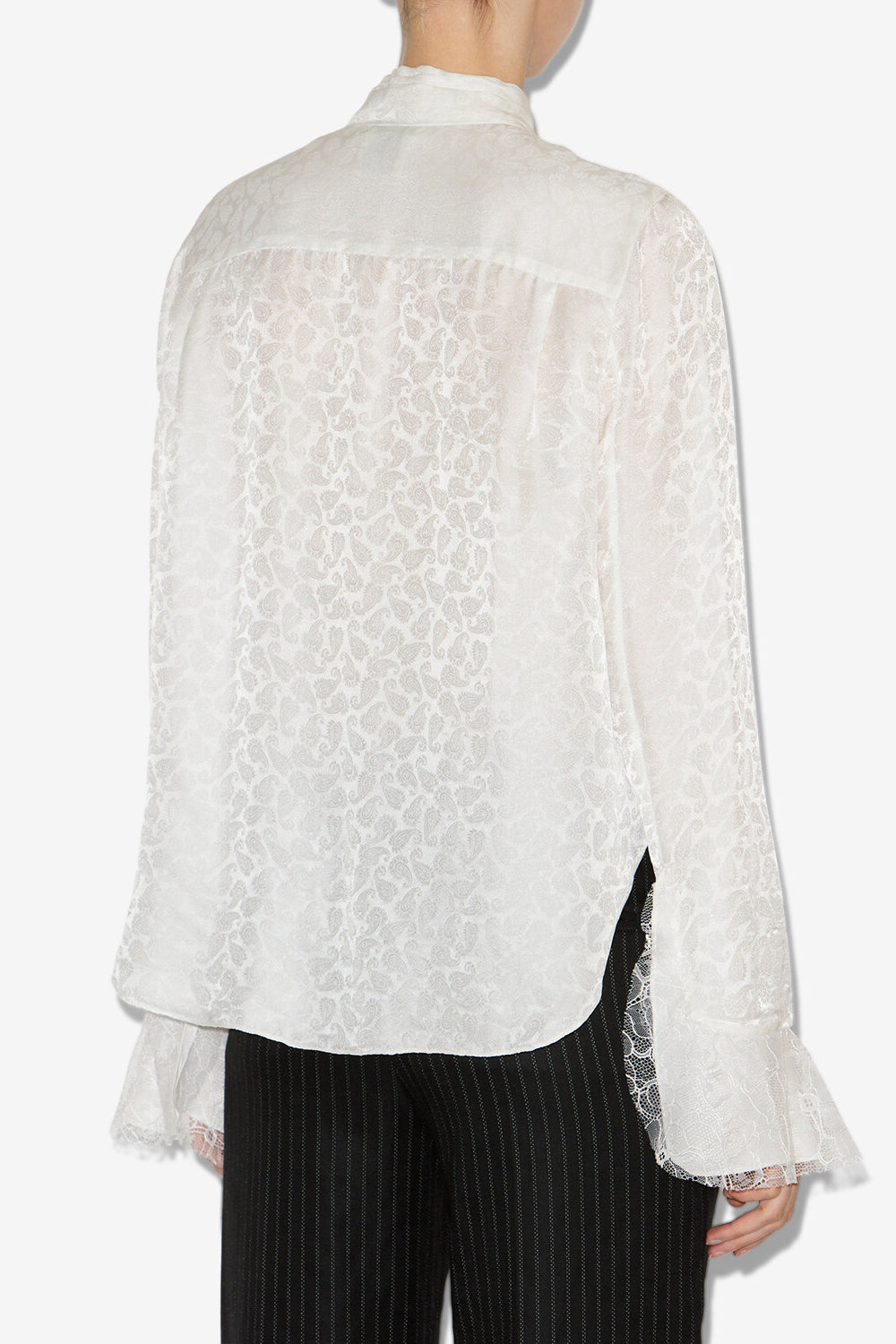 Raphaella silk jacquard blouse - White - Woman - 5