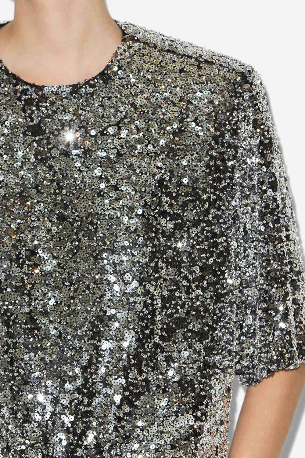 Helga sequined top - Silver - Woman - 3