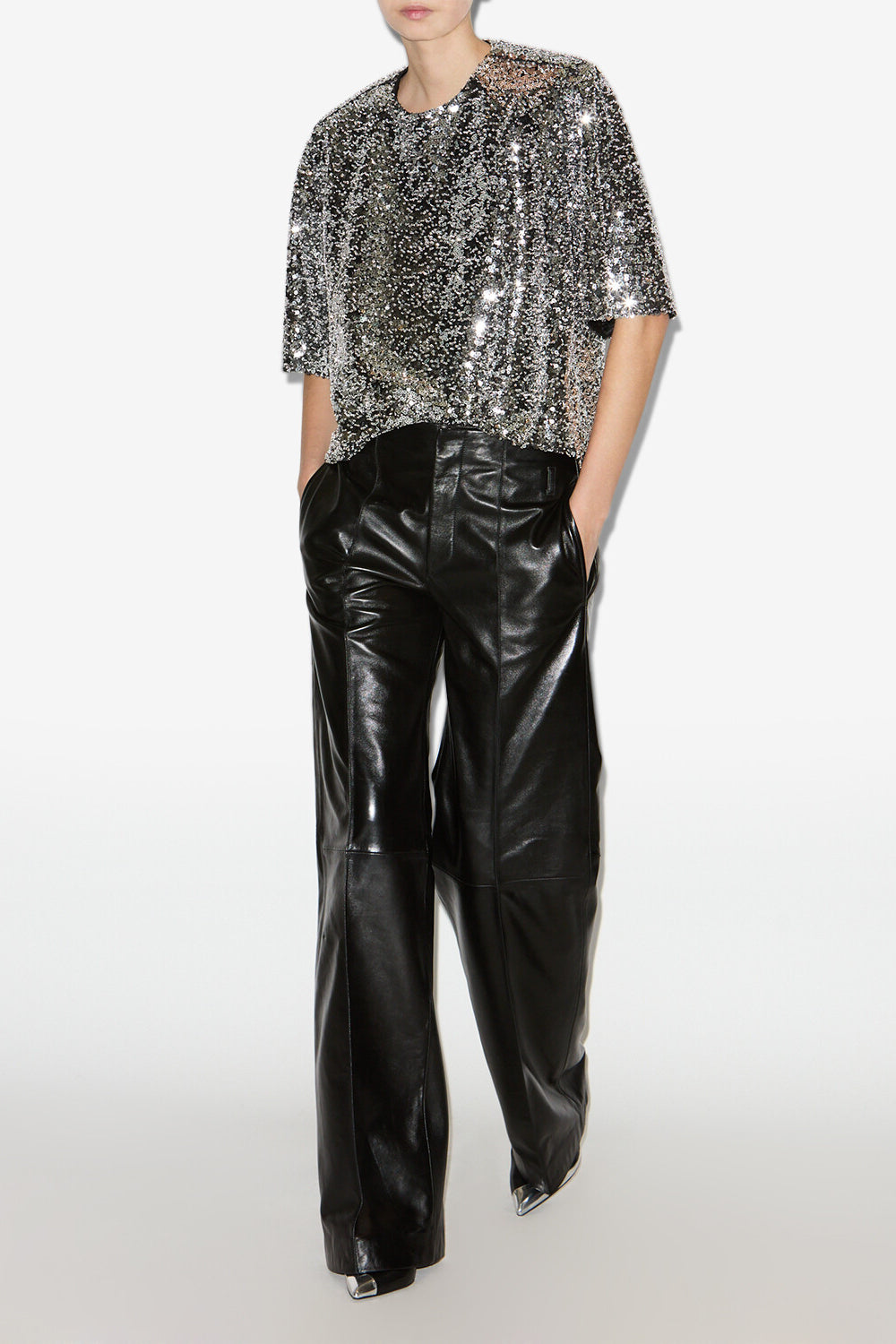 Helga sequined top - Silver - Woman - 2