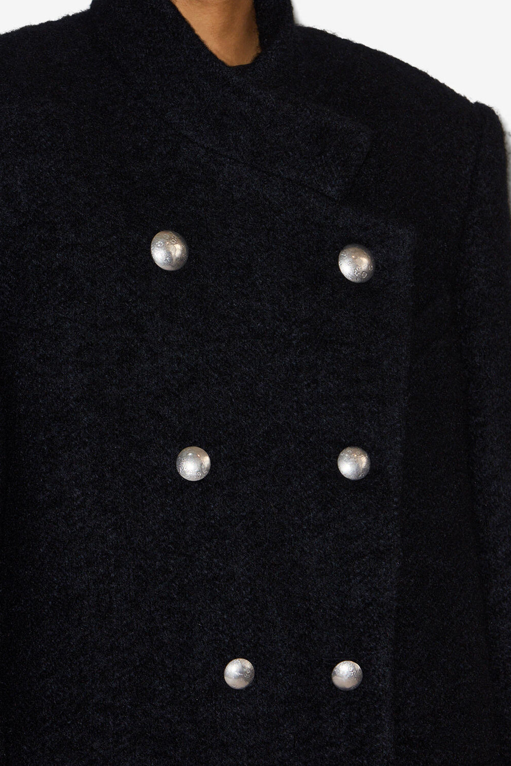 Manteau en laine brossée giusa - Noir - Woman - 3