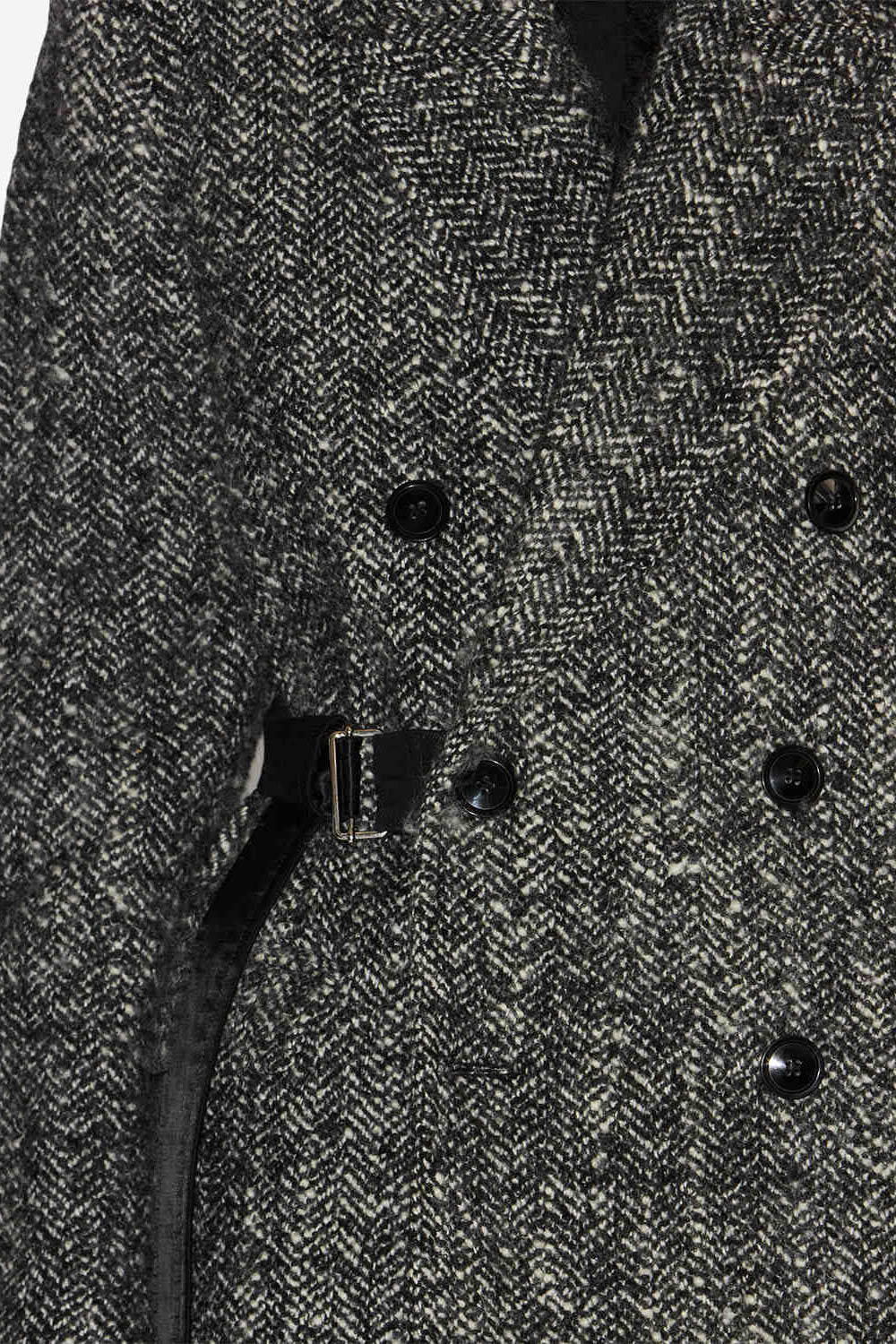 Ezzia short virgin wool jacket - Black and ecru - Woman - 3