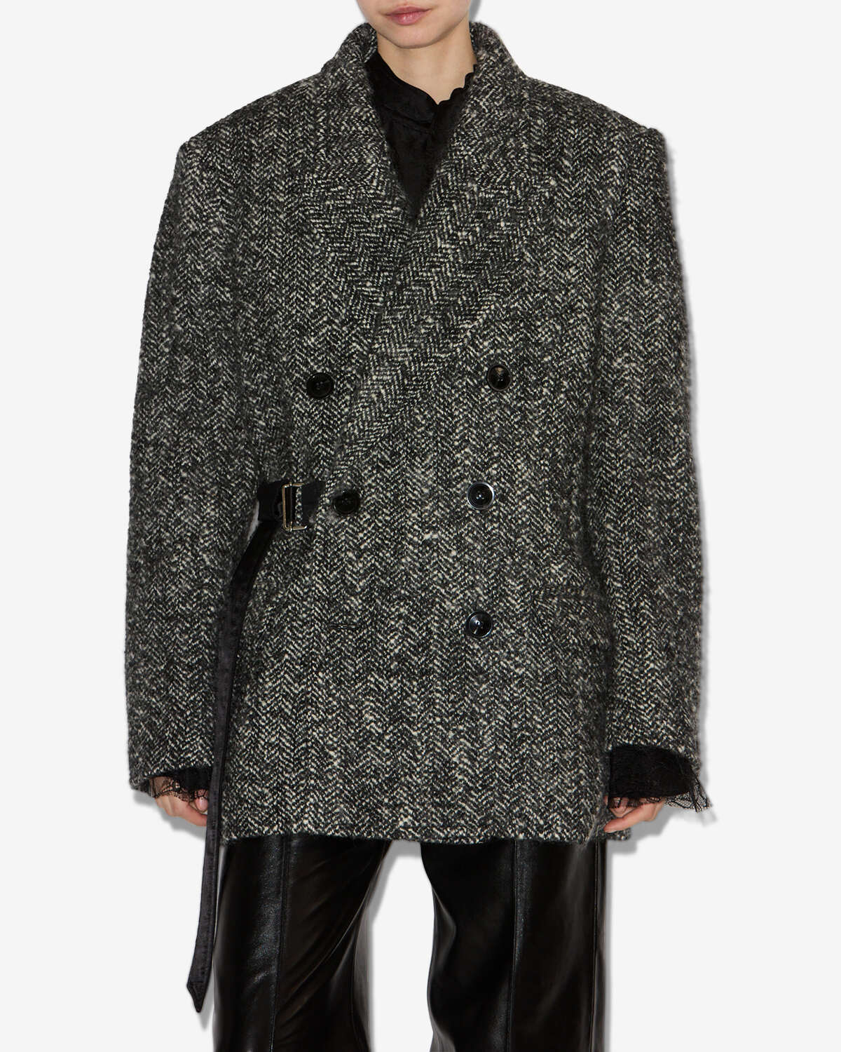 Cappotto ezzia Woman Black and ecru 5