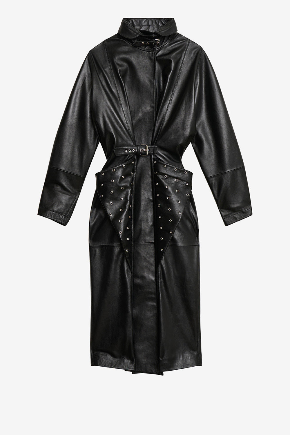 Cesira leather coat - Black - Woman - 1