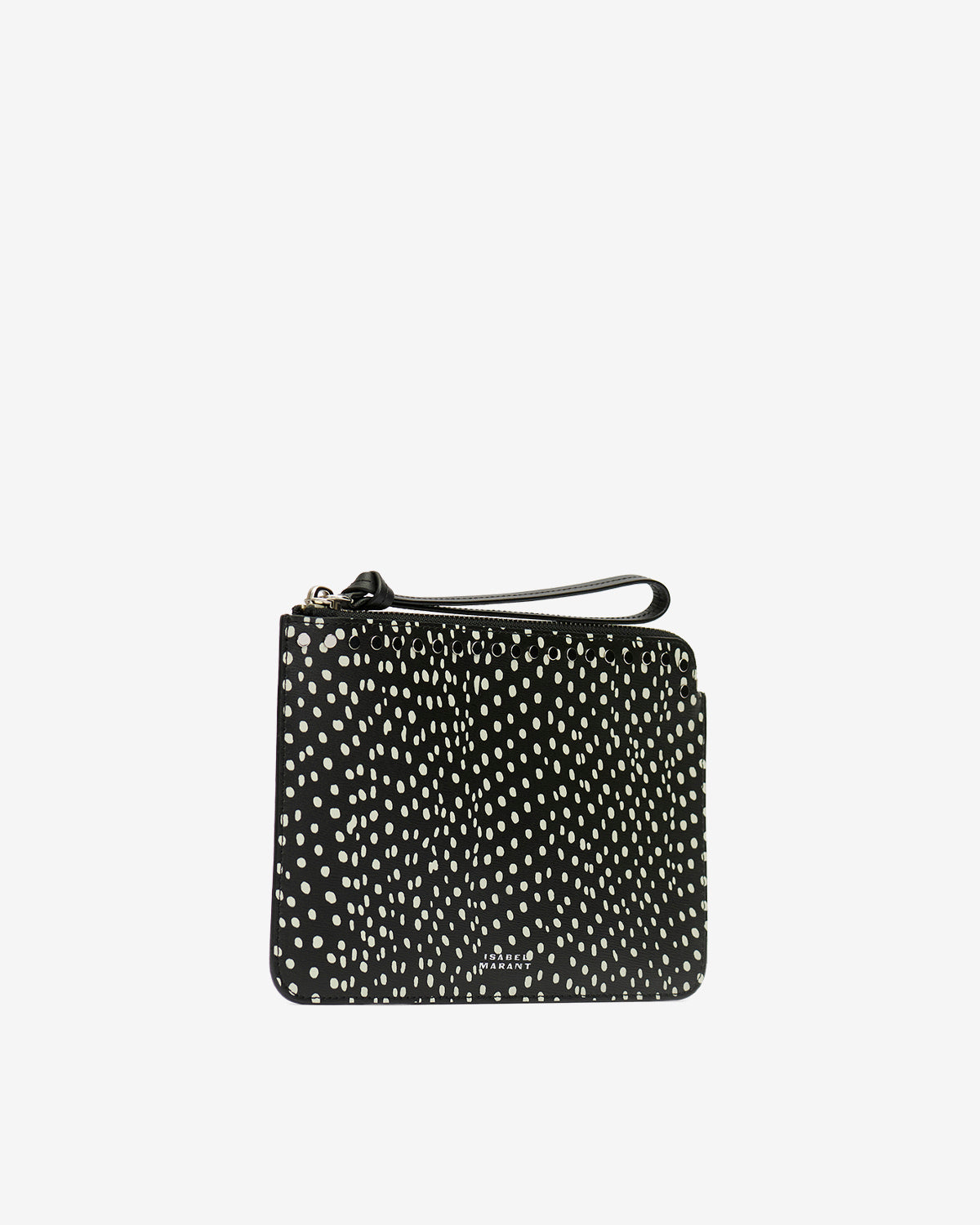 Petite maro flat pouch Woman Black and ecru 1