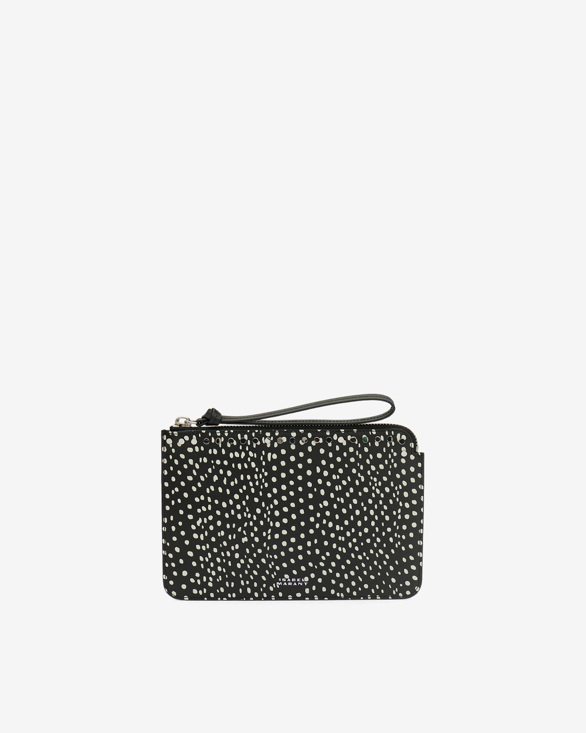 Petite maro flat pouch Woman Black and ecru 4