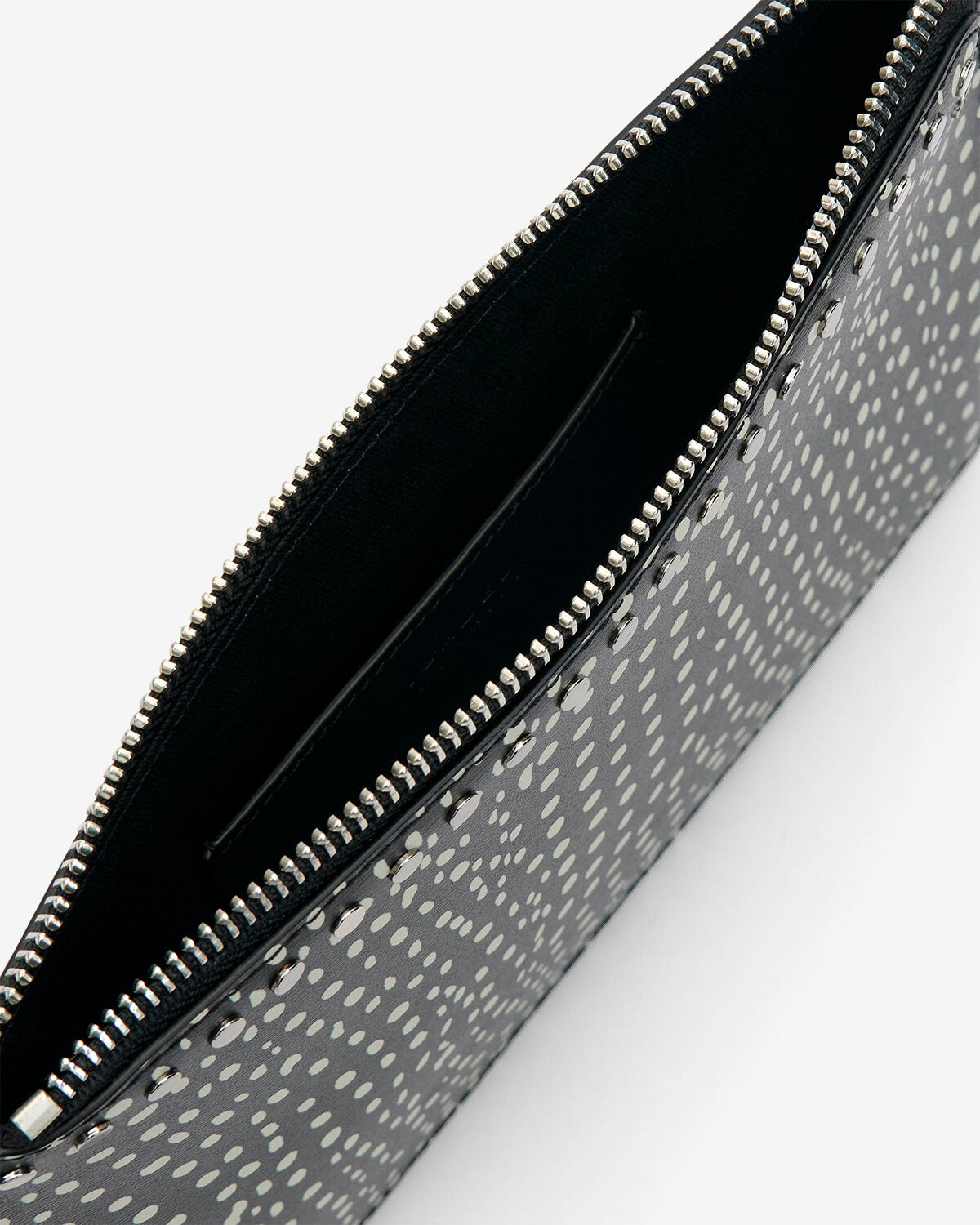 Petite maro flat pouch Woman Black and ecru 5