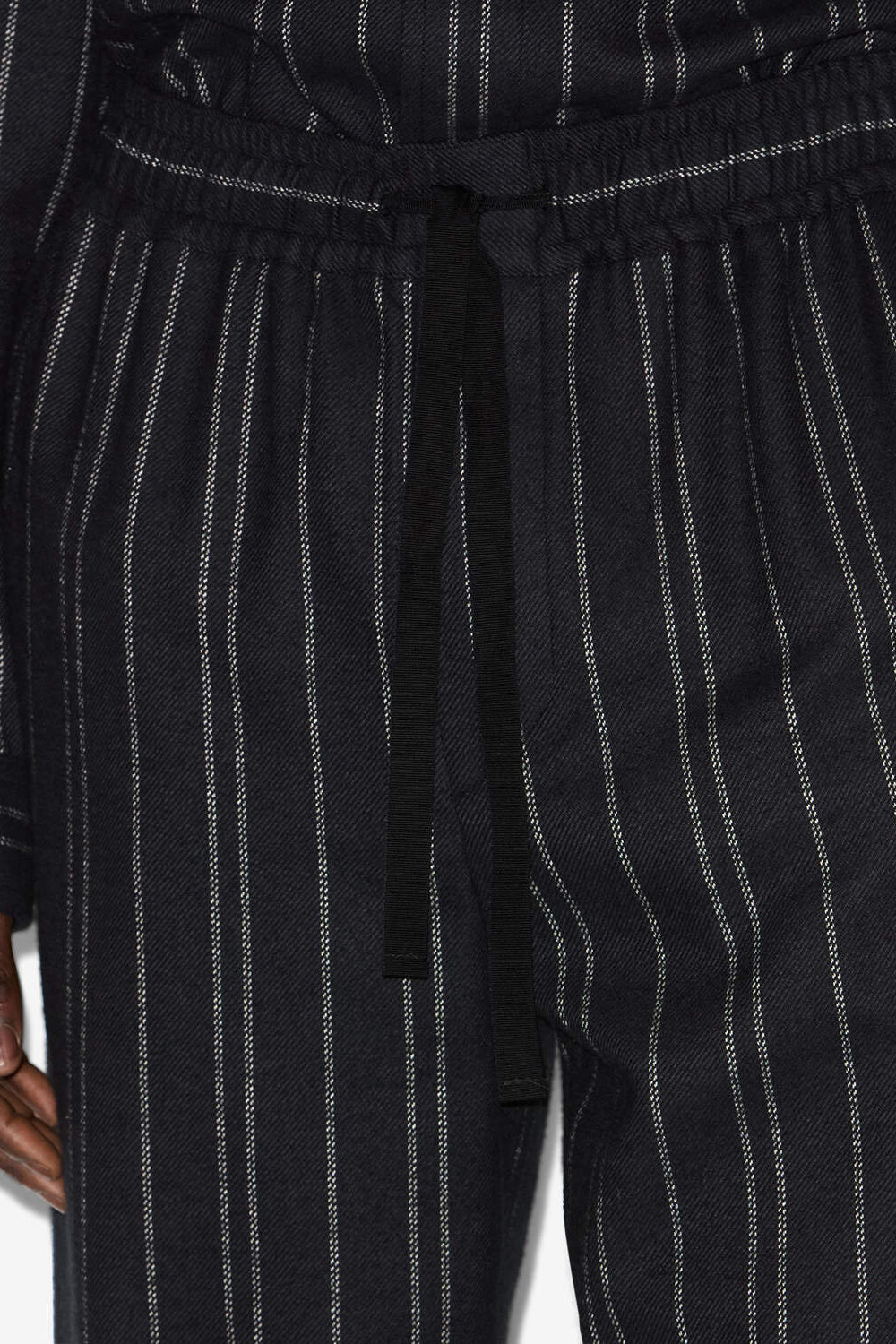 Gestreifte baumwollhose isaki - Schwarz - Man - 3