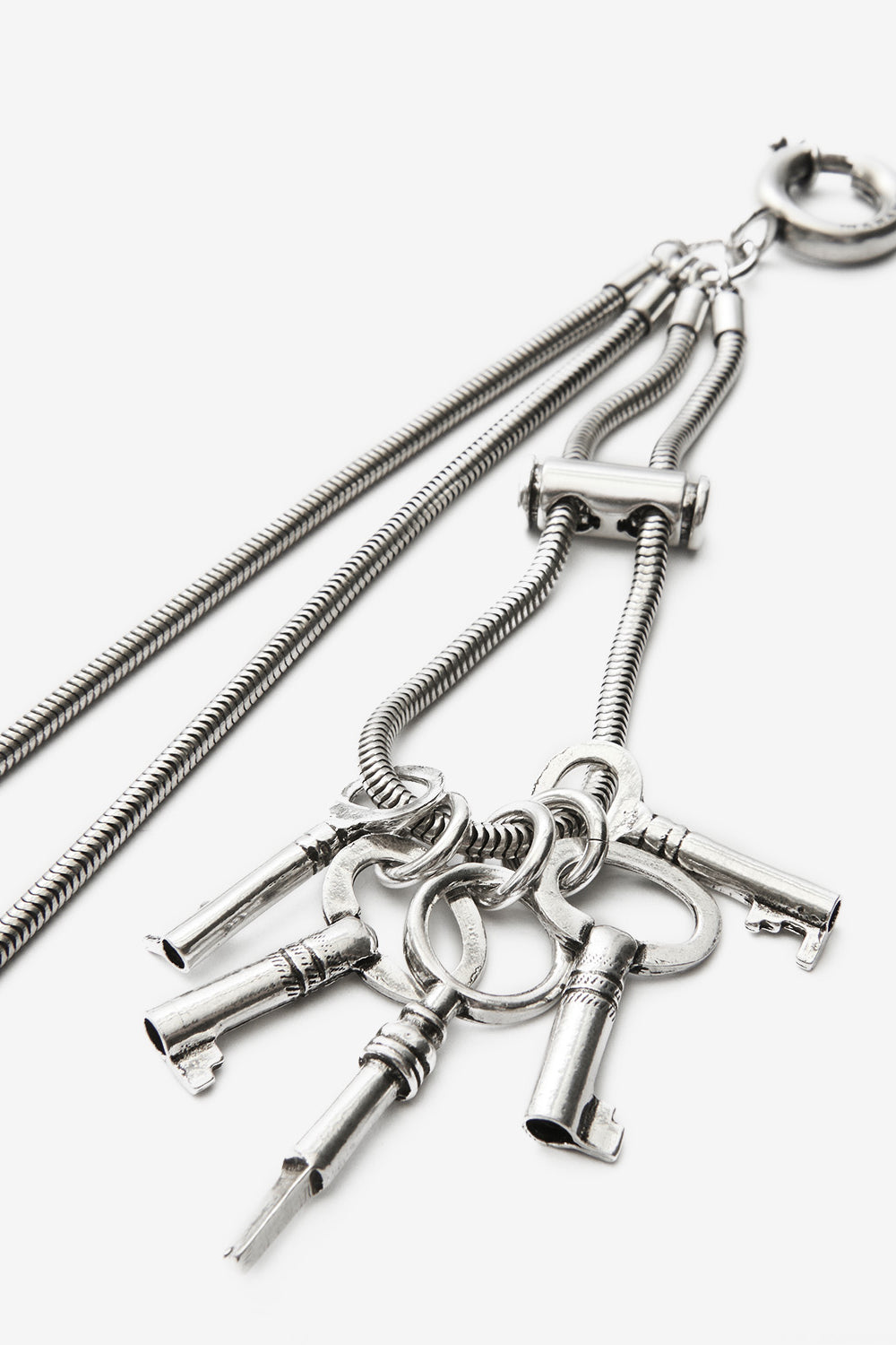 Cassy double brass key ring - Silver - Man - 3