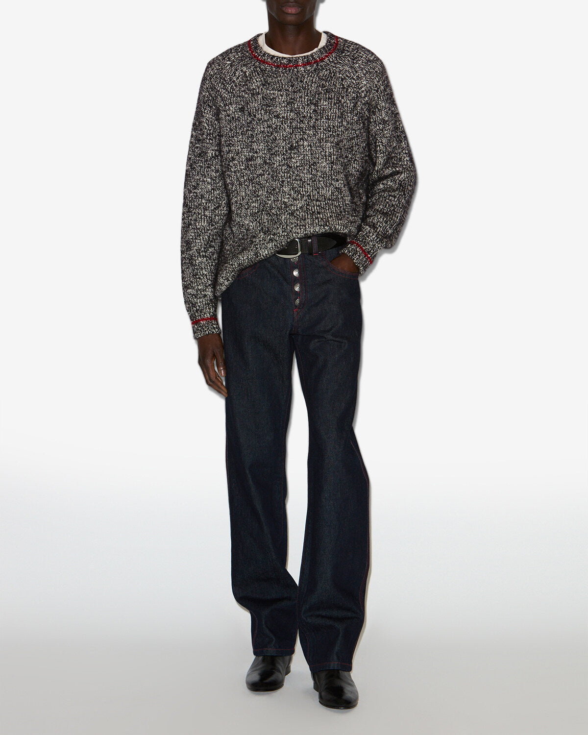 Ivanhoa sweater Man Ecru-anthracite 4