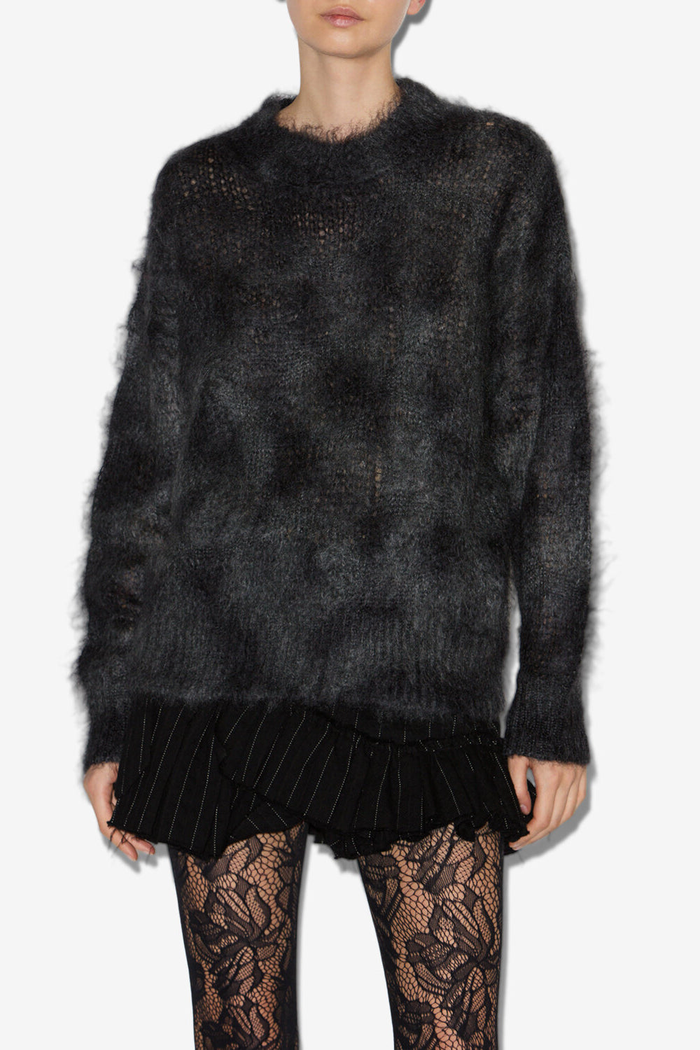 Myriam kid mohair sweater - Anthracite - Woman - 4