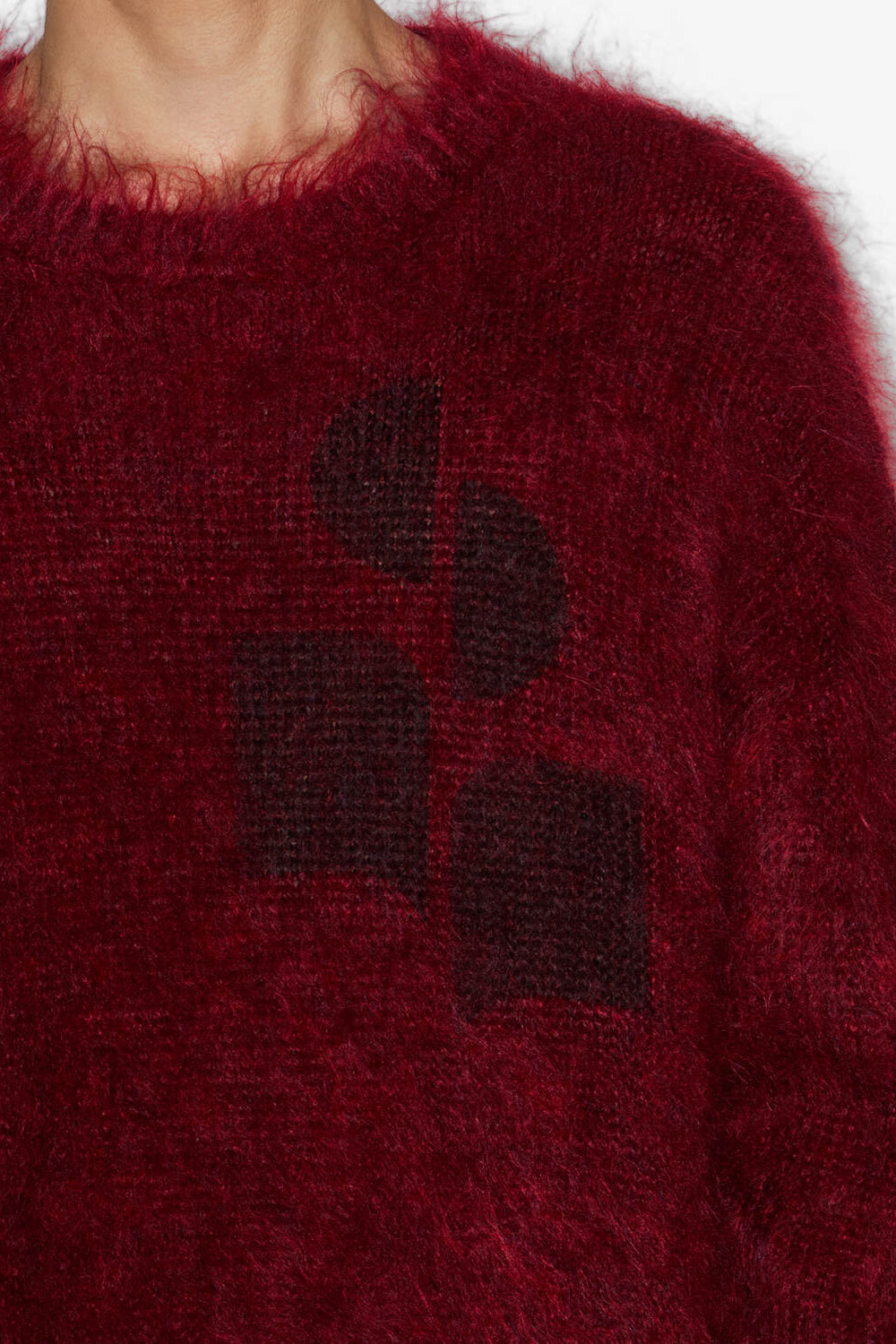 Jersey de mohair y lana mirello - Deep red - Man - 3