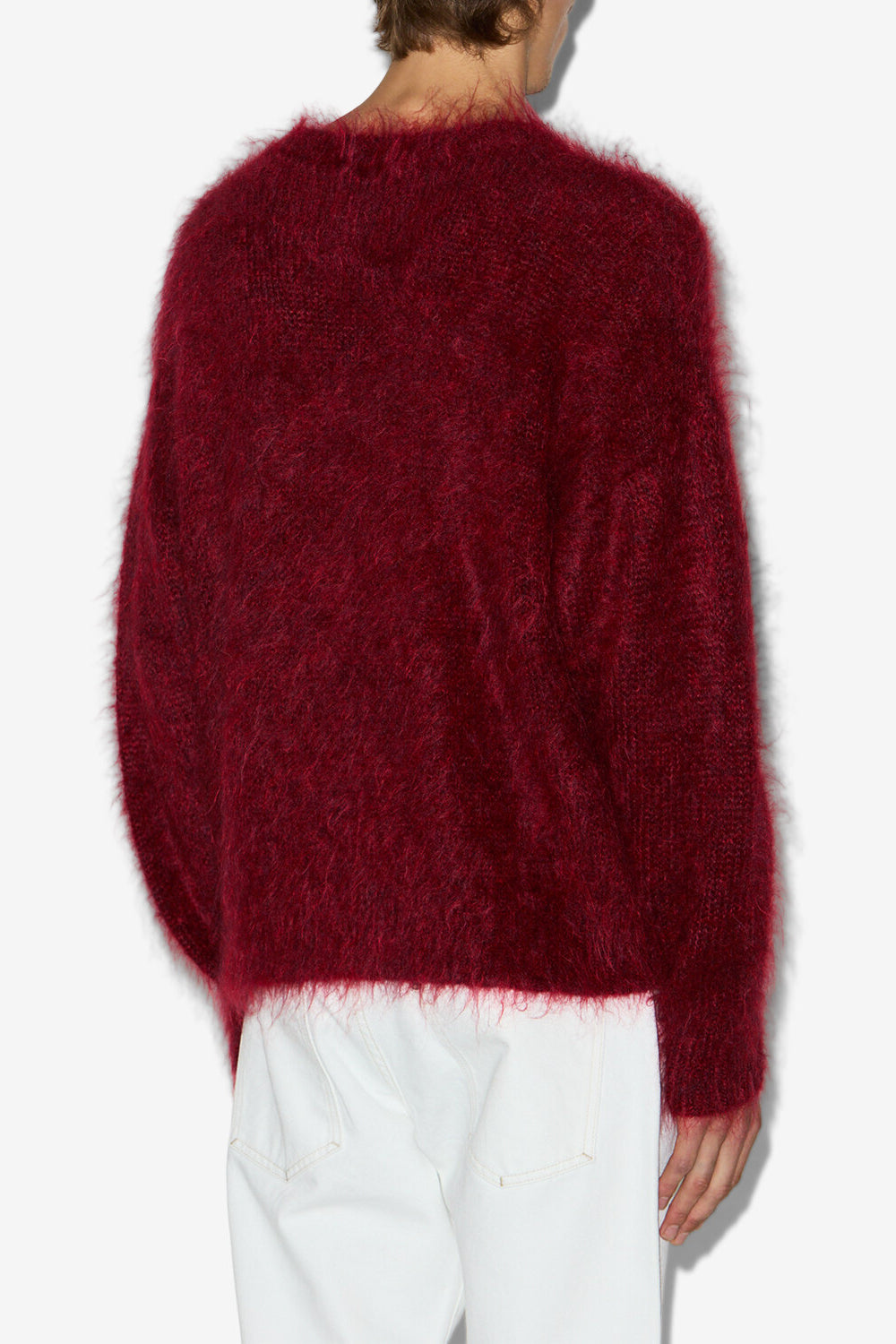 Jersey de mohair y lana mirello - Deep red - Man - 5