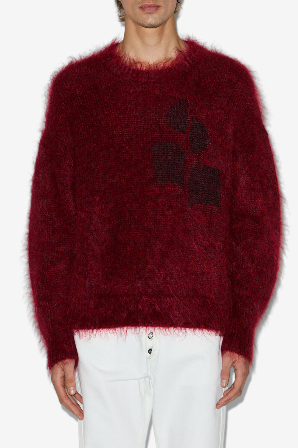 Jersey de mohair y lana mirello - Deep red - Man - 4