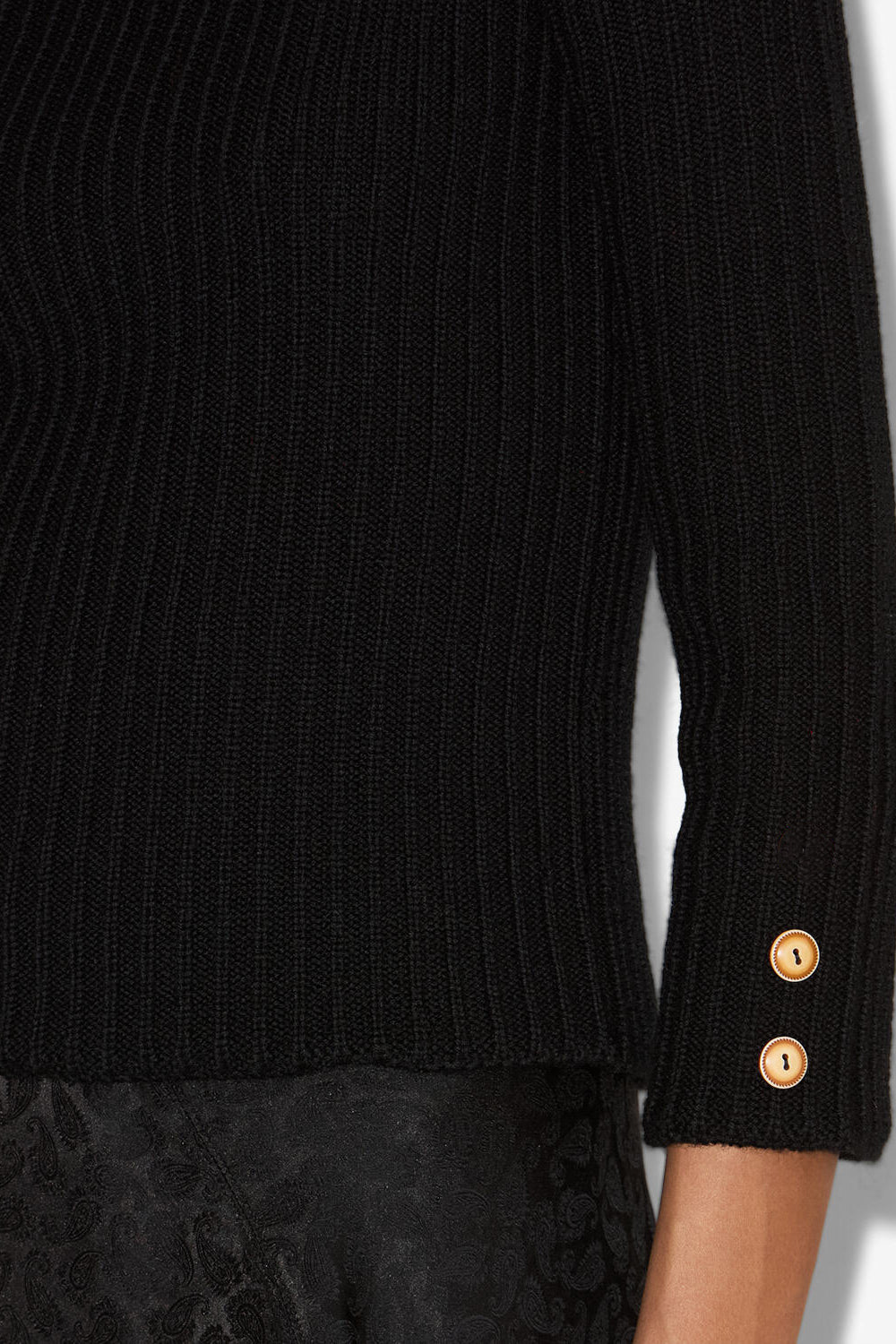 Dixie ribbed knit sweater - Black - Woman - 3