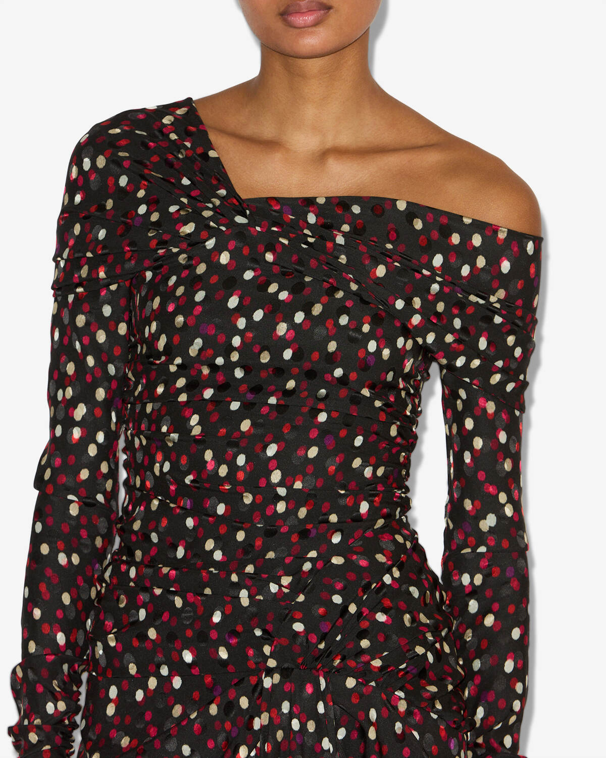 Robe elara Woman Noir-rouge 2
