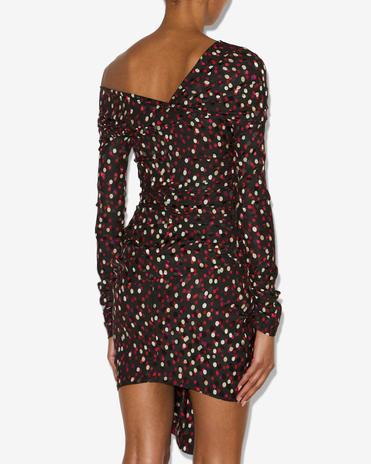 Robe elara Woman Noir-rouge 3