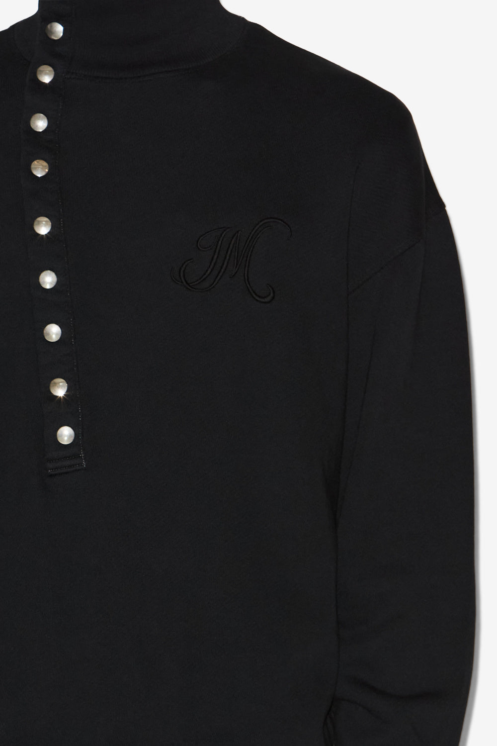 Sudadera corta marcos con cuello alto - Negro - Man - 3