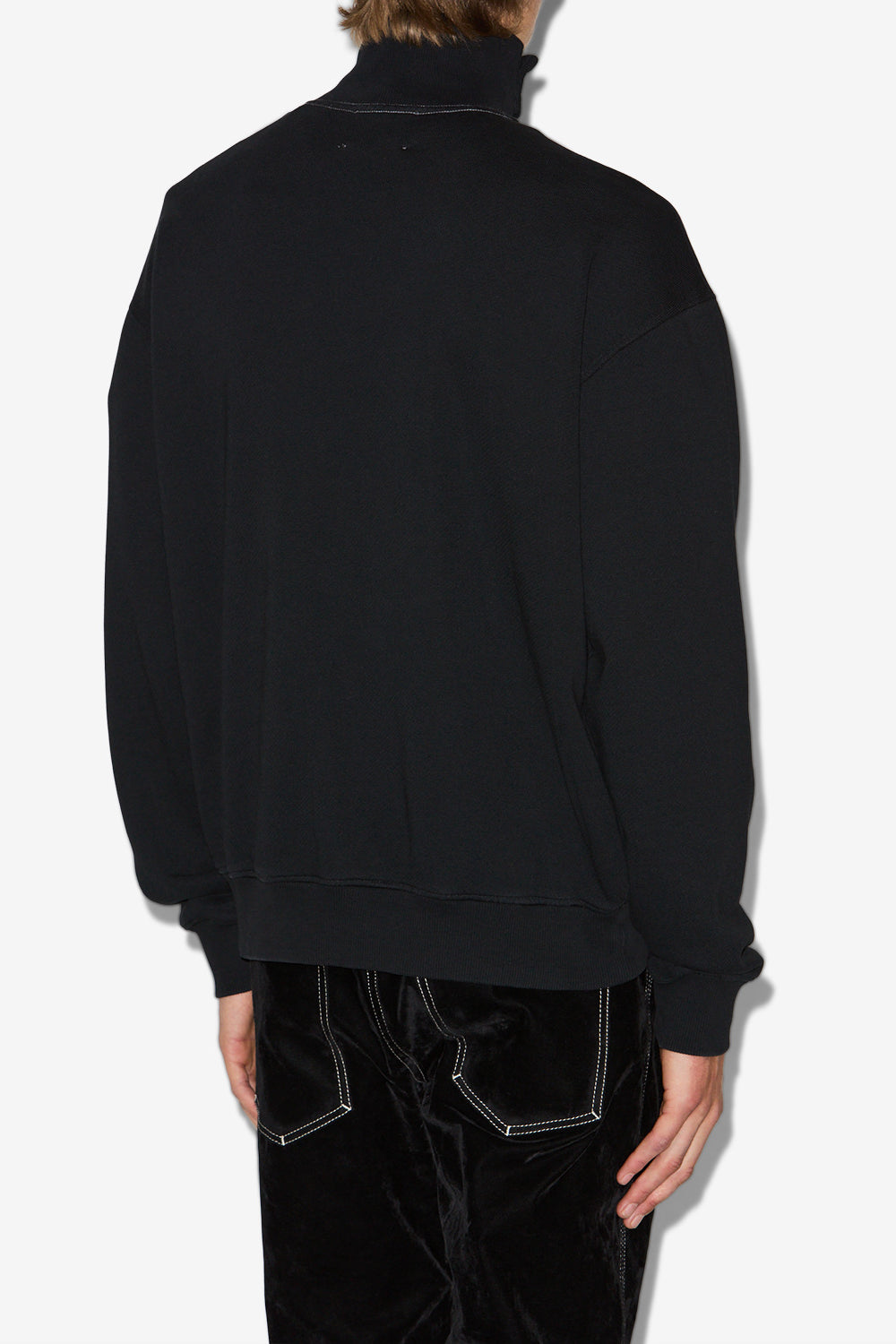 Sudadera corta marcos con cuello alto - Negro - Man - 5