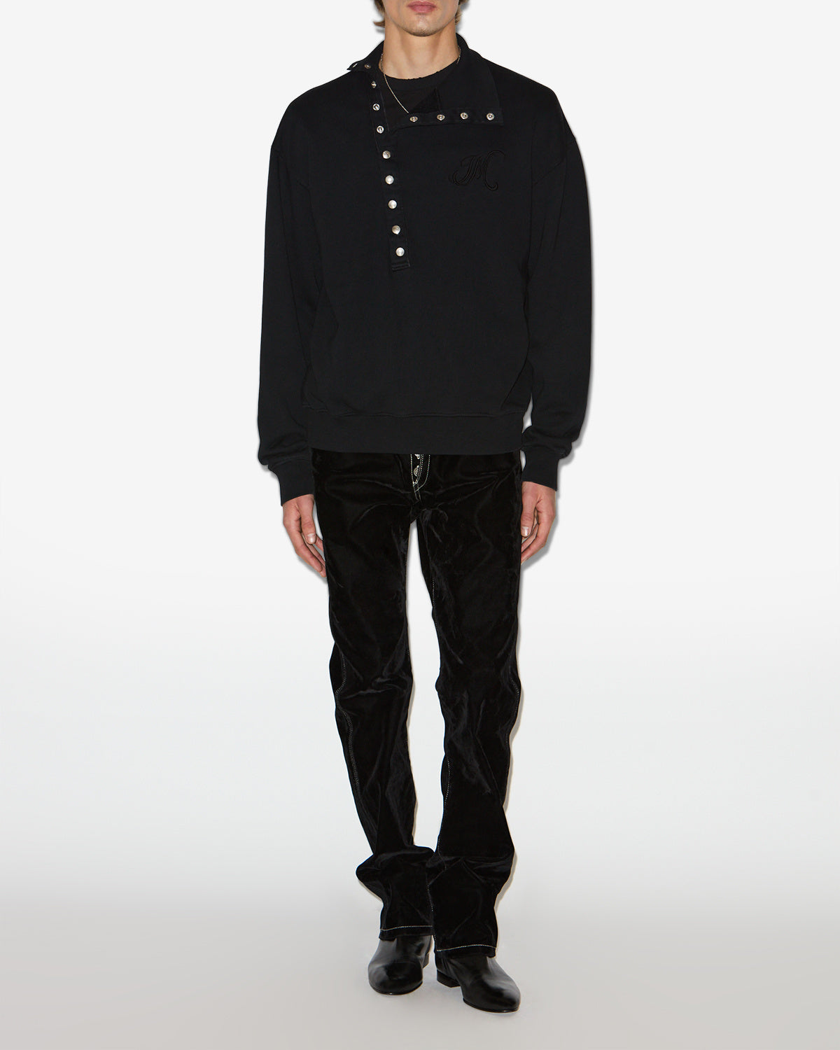 Marcos sweatshirt Man Black 3