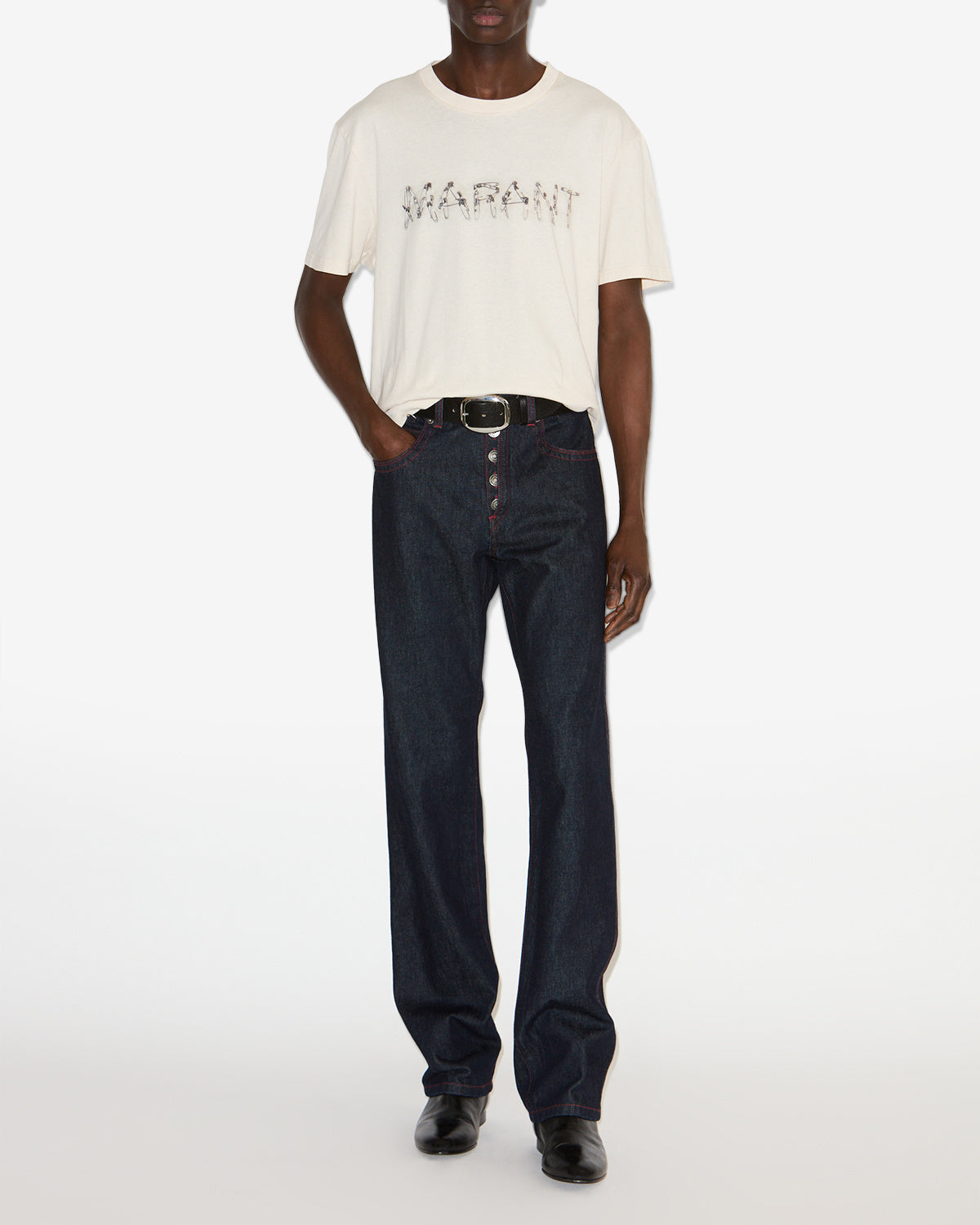 T-shirt honore Man Naturfarben 4