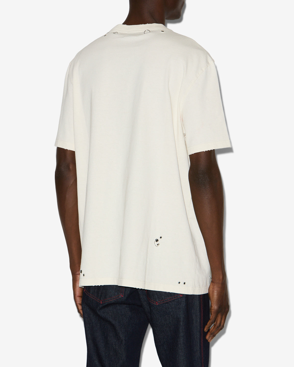 Tee shirt yezra Man Écru 3