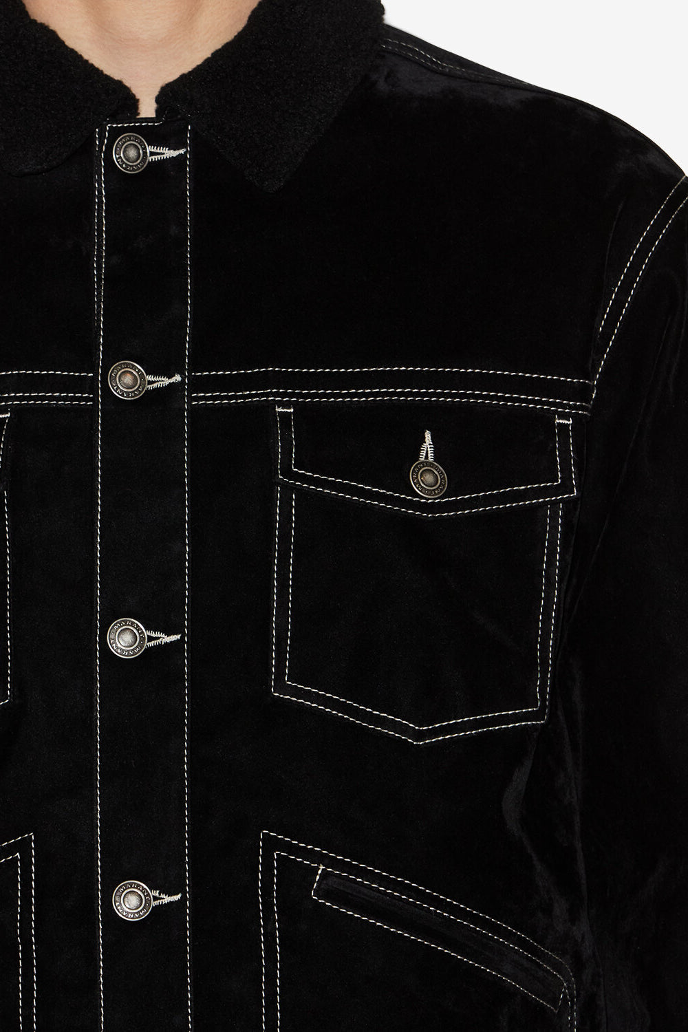 Samt-jacke jango - Schwarz - Man - 3