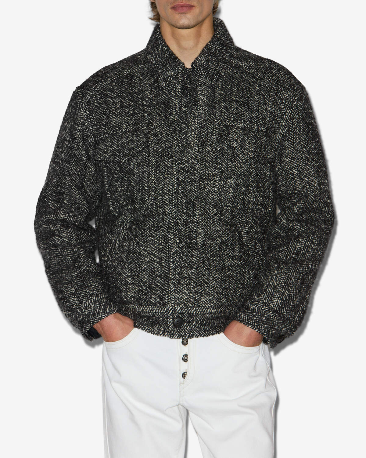 Folco jacket Man Black and ecru 4