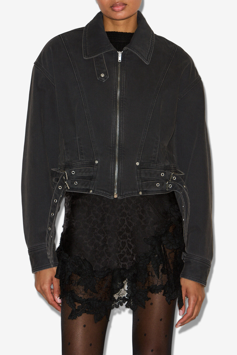 Veste courte santa en coton - Noir - Woman - 4