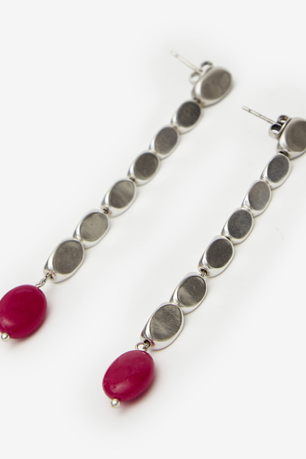 Orecchini leotie a pendente - Fuchsia and silver - Woman - 3