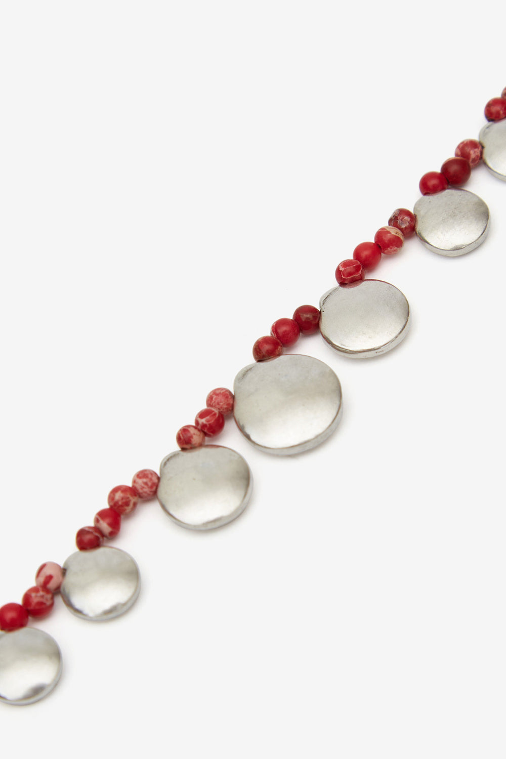 Bracelet adriel en laiton et pierre naturelle - Rouge rio-argenté - Woman - 3