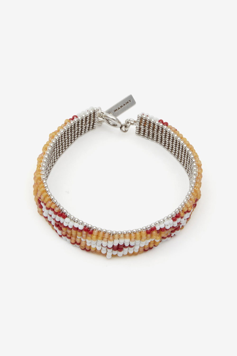 Pillan woven beaded bracelet - Natural and silver - Man - 1