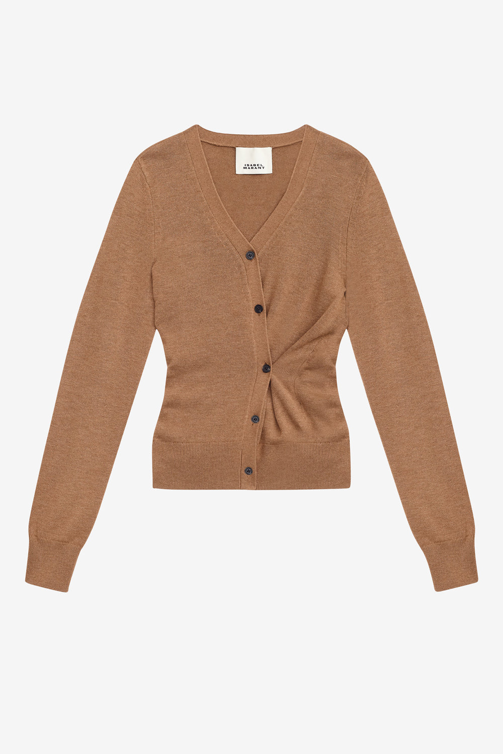 Carline cable knit cardigan - Camel - Woman - 1