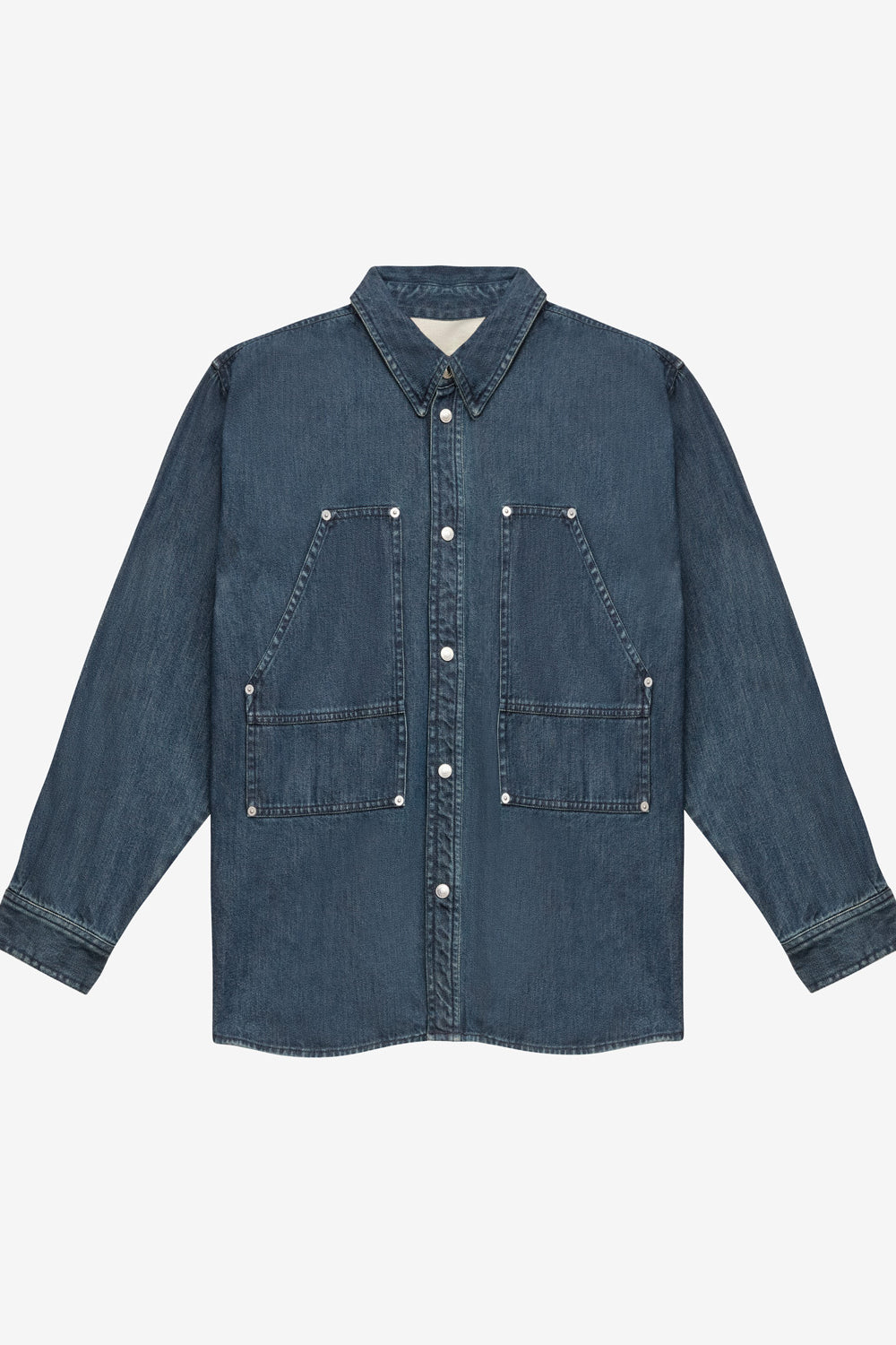 Hemd owenn aus leichtem denim - Blau - Man - 1