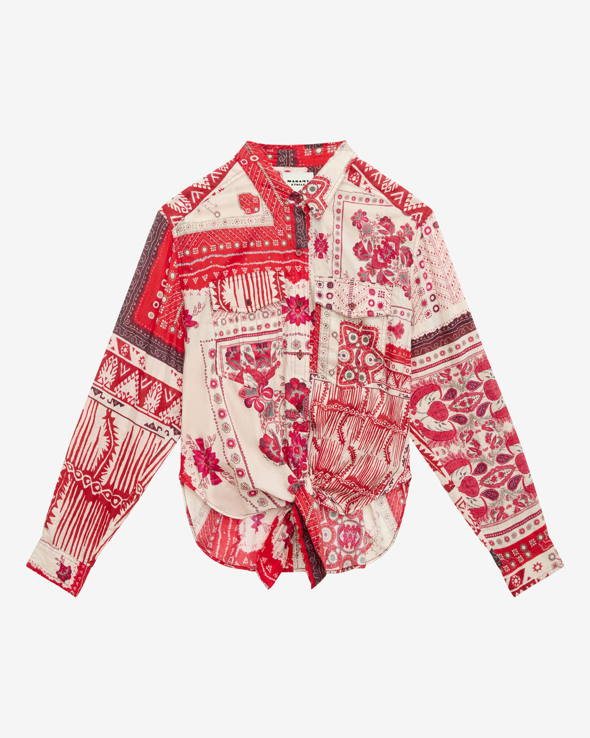 Nathy shirt Woman Red and ecru 1