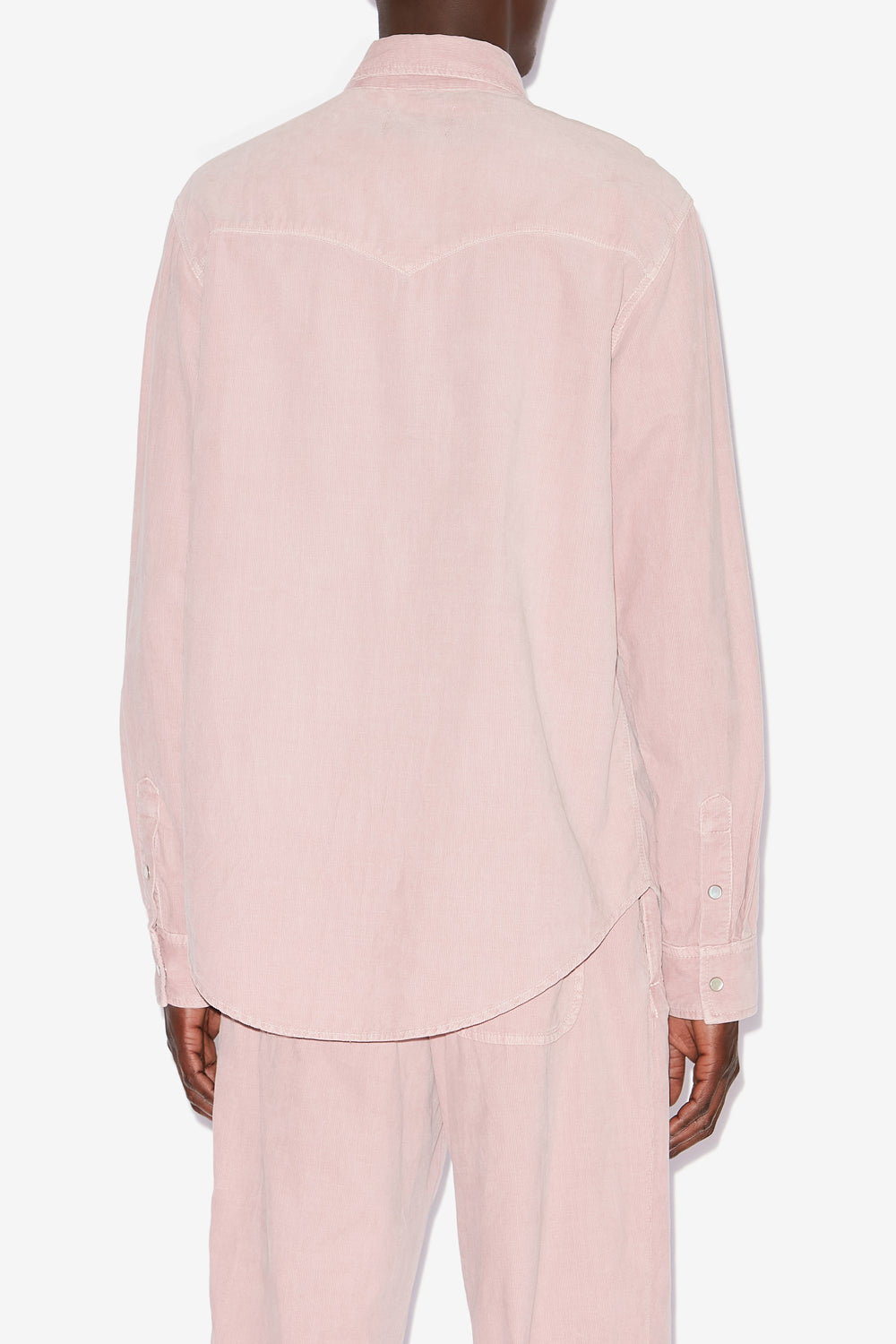 Camicia vasco in velluto a coste - Soft pink - Man - 5