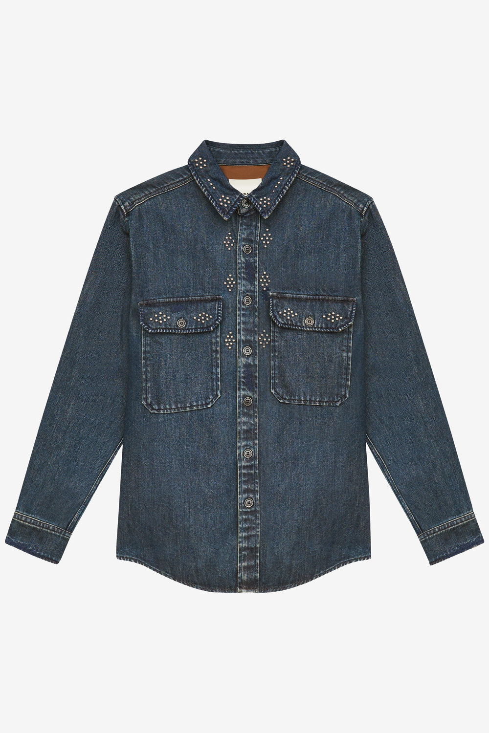 Hemd osco aus denim mit nieten - Blau - Man - 1