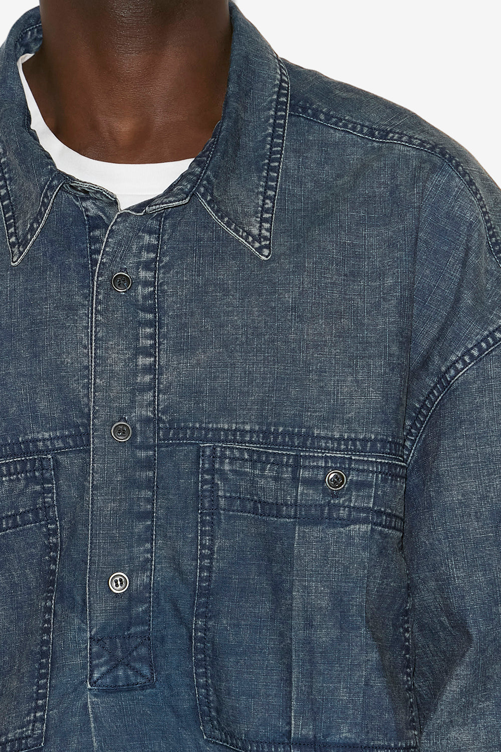 Vittore ウォッシュドシャンブレー シャツ - 青 - Man - 3