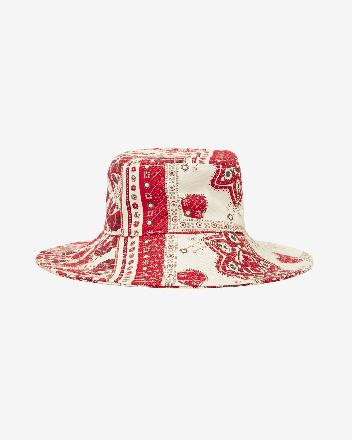 Bucket hat delya Woman Red and ecru 3