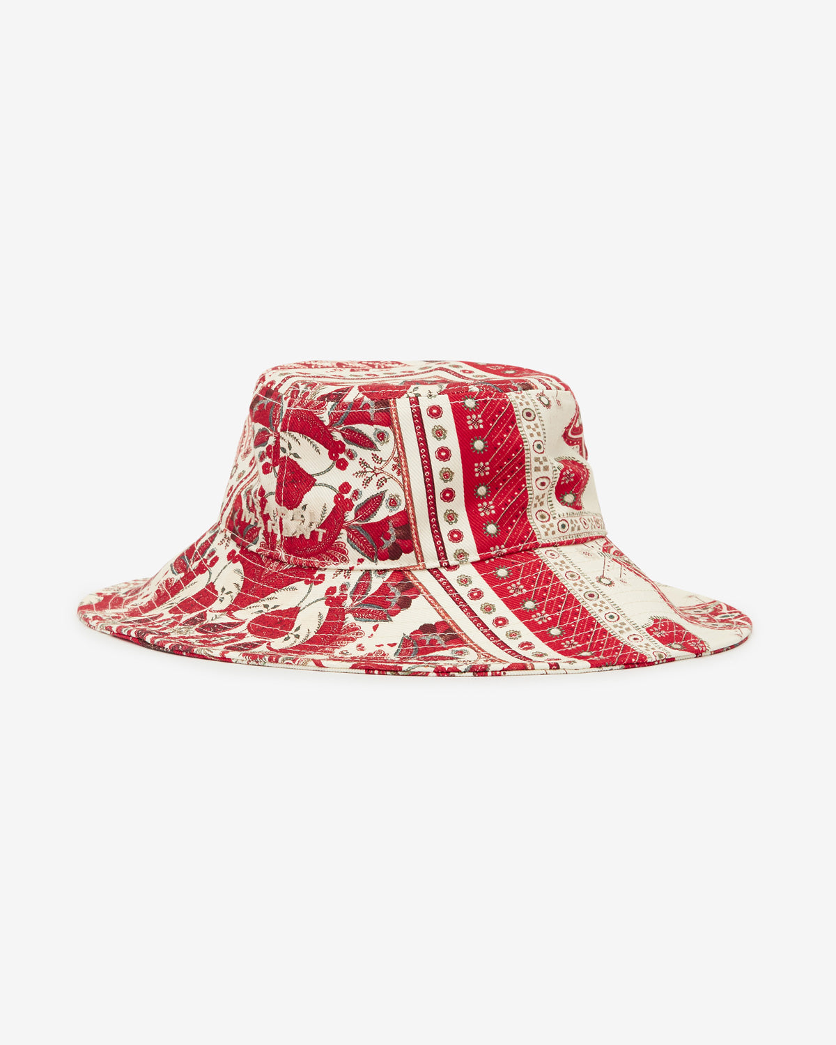 Bucket hat delya Woman Red and ecru 4